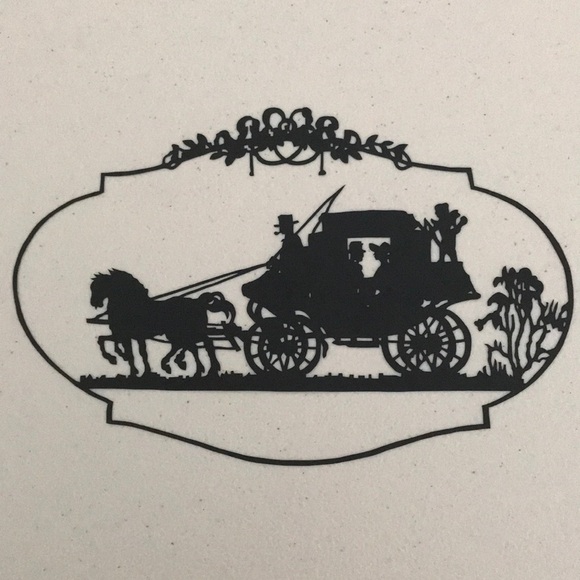 🔥ON SALE🔥Carriage Ride💖 Handmade PaperCut Silhouette Scherenschnitte - Picture 1 of 5